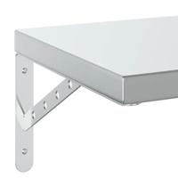 Wandschappen 2 st 75x30 cm roestvrijstaal zilverkleurig - thumbnail