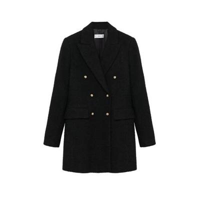 Mango wollen coat zwart Mango wollen coat zwart