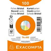 Flashcard Exacompta 74x105mm lijn 5 kleuren 100 vel | 40 stuks - thumbnail