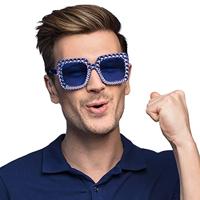 Partybril Bling bling blauw - thumbnail