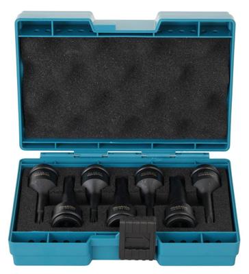 Makita Accessoires Makita torx slagschroefbitset | 7-delig | impact black | 1/2'' | vk - e-23628 Makita Accessoires Makita torx slagschroefbitset | 7-delig | impact black | 1/2'' | vk - e-23628