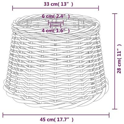 VidaXL Plafondlampenkap ø45x28 cm wicker wit
