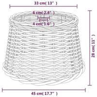 VidaXL Plafondlampenkap ø45x28 cm wicker wit - thumbnail