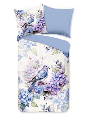 Pure Dekbedovertrek "Duif & hortenzia's" - Multi - (135x200 cm) - Microfiber