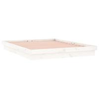 Bedframe LED massief hout wit 140x200 cm - thumbnail