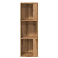 Hoekkast 33x33x100 cm bewerkt hout artisanaal eikenkleur - thumbnail