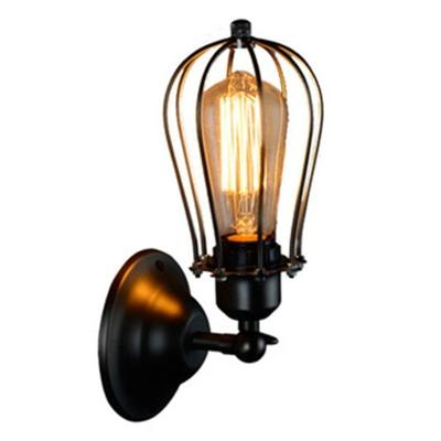 Retro dubbele hoofd grapefruit smeedijzeren antieke restaurant corridor gangpad LED wand lamp zonder lichtbron (single head)