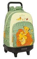 Schoolrugzak met Wielen Mufasa Groen Beige 33 x 45 x 22 cm - thumbnail