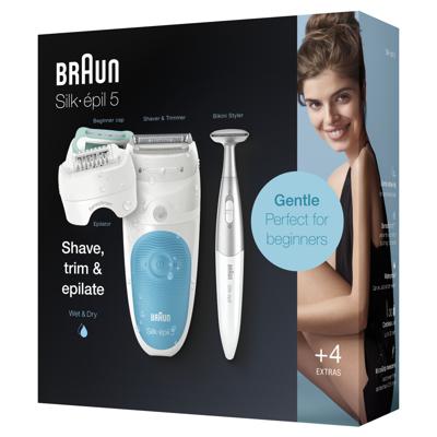Braun Silk-epil 5-810 SensoSmart Epilator Wit, Blauw Braun Silk-epil 5-810 SensoSmart Epilator Wit, Blauw