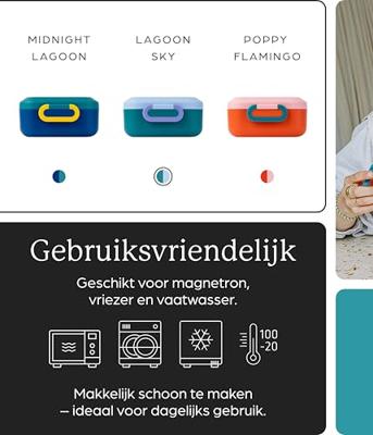 Amuse rikko lagoon sky lunchbox blauw/paars