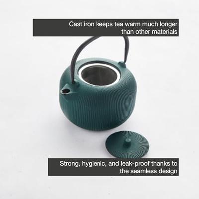 POINT-VIRGULE - Koffie & Thee - Theepot gietijzer 1,00l Forest Green