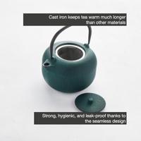 POINT-VIRGULE - Koffie & Thee - Theepot gietijzer 1,00l Forest Green - thumbnail
