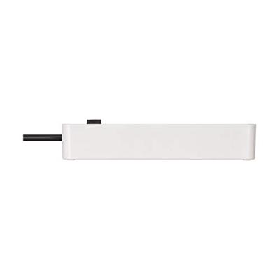Brennenstuhl Extension Lead Ecolor With Usb-Charger 4-Way White/Black 1.5M H05Vv-F 3G1.5 With Switch *Be* - 1153244026