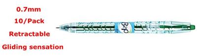 Pilot B2P gelroller, intrekbaar, medium punt, 0,4 mm, groen Pilot B2P gelroller, intrekbaar, medium punt, 0,4 mm, groen