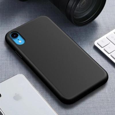 Starry Series schokbestendig stro materiaal + TPU beschermhoes voor iPhone XR (zwart)