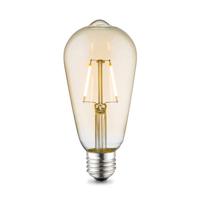 Edison Vintage E27 LED filament lichtbron Drop | ST64 Deco | Retro LED lamp | 6.4/6.4/14cm | Amber | geschikt voor E27 fitting | 2W 160lm 2700K | warm wit licht - thumbnail