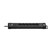 Brennenstuhl Premium-Line stekkerdoos met USB | 6-voudig | Zwart | 3m H05VV-F 3G1,5 | FR/BE - 1951164602 - thumbnail
