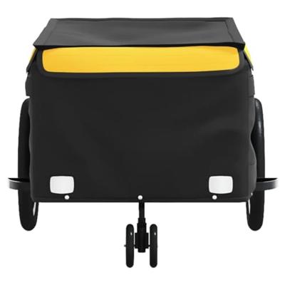 VidaXL Fietstrailer 45 kg ijzer zwart en geel VidaXL Fietstrailer 45 kg ijzer zwart en geel