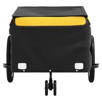 Fietstrailer 45 kg ijzer zwart en geel - thumbnail