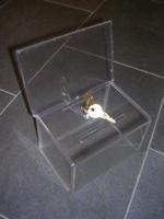 Visitekaartbox mini met kaarthouder+slot - thumbnail