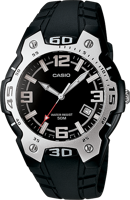 Horlogeband Casio 10257862 / MTR-102-1A1V / MTR-102-7AV Kunststof/Plastic Zwart 18mm - thumbnail