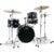 DW Drums Design Series Mini Pro Black Satin 4d. shellset - thumbnail