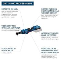 Bosch Blauw GRC 18V-60 Accu Ratelsleutel | 18v | Incl. accu&apos;s en lader - 06019N8002 - thumbnail