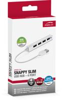 SpeedLink Snappy Slim USB 2.0-hub 4 poorten Wit - thumbnail