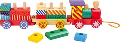 Small Foot houten stapelblokken trein, 16dlg.
