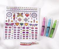 Totum glamz glitter tatoeages en haarkrijt - thumbnail