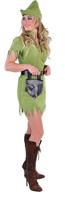 Robin Hood meisje kostuum elite groen - thumbnail