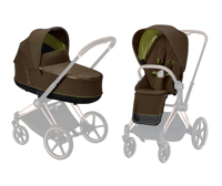 Kinderwagen Cybex e-Priam Khaki Green / Khaki Brown + GRATIS Speelkleed - thumbnail