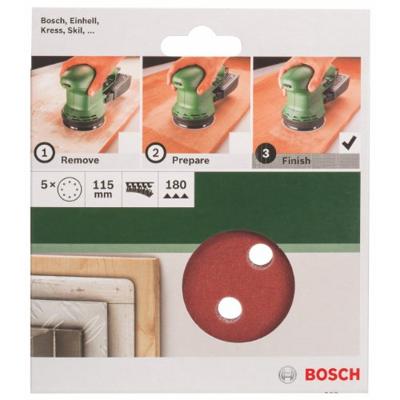 Bosch Accessoires Schuurblad Ø115mm | G180 | WP | 8 Gaten | Velc | 5 stuks - 2609256A19