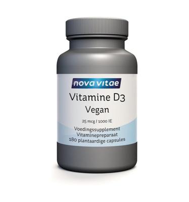 Nova Vitae Vitamine D3 1000IE/25mcg vegan 180 Vegetarische capsules