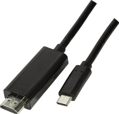 LogiLink UA0329 kabeladapter/verloopstukje USB Type C HDMI Zwart