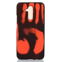 Plakken skin + PC thermische sensor verkleuring Case voor Huawei mate 20 Lite (zwart rood) - thumbnail