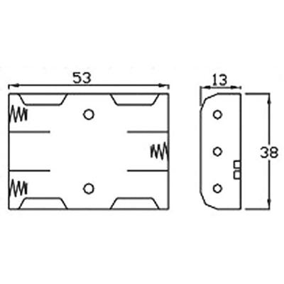 Velleman BH431A Batterijhouder Aantal cellen: 3 AAA (potlood) Kabel (l x b x h) 53 x 38 x 13 mm