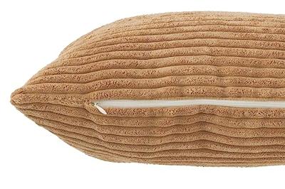 J-Line kussen Streep - textiel - caramel