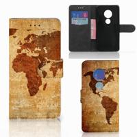 Motorola Moto G7 Play | Flip Cover | Wereldkaart - thumbnail