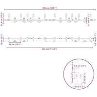 Doos met onderdelen voor schuifdeur 305 cm staal zwart - thumbnail