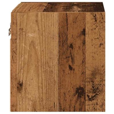 Tv-wandmeubel met LED-verlichting 30x28,5x30 cm oud houtkleurig
