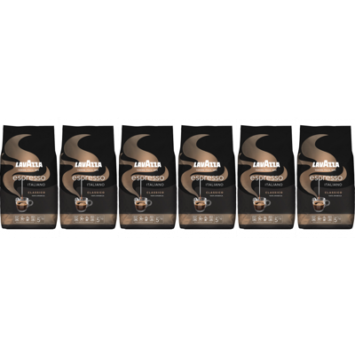 Lavazza Caffe Espresso Italiano - koffiebonen - 6 x 1 kilo Lavazza Caffe Espresso Italiano - koffiebonen - 6 x 1 kilo