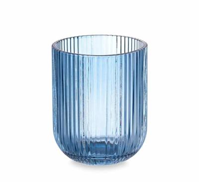 Glas Vivalto Blauw Kristal Strepen 270 ml (6 Stuks)