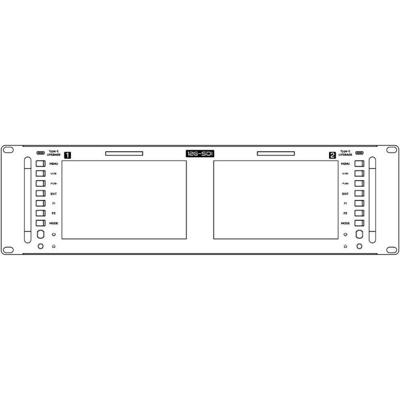 SEETEC FRM701G Dual 7" 3RU Rackmount Monitor with 12G-SDI