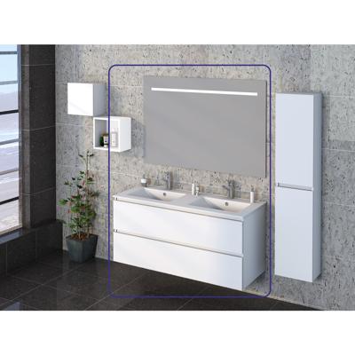 Badmeubelset Excellence Sephia 120x60x46 cm Mat Wit (incl Ledspiegel) Badmeubelset Excellence Sephia 120x60x46 cm Mat Wit (incl Ledspiegel)