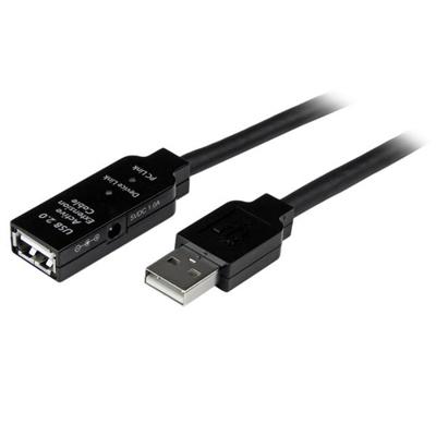 Verlengkabel USB Startech USB2AAEXT20M 20 m Zwart Verlengkabel USB Startech USB2AAEXT20M 20 m Zwart
