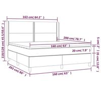Boxspring met matras kunstleer zwart 160x200 cm - thumbnail
