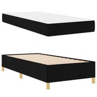 Boxspring bed Anders Zwart en Bruin en Wit 80 x 200 cm Stof - thumbnail