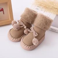 Winter baby warmer vloer sokken anti-slip baby stap sokken grootte: 11cm (koffie) - thumbnail