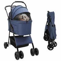 Opvouwbare Huisdierenwagen Blauw 81 x 47 x 99 cm Oxford stof - thumbnail